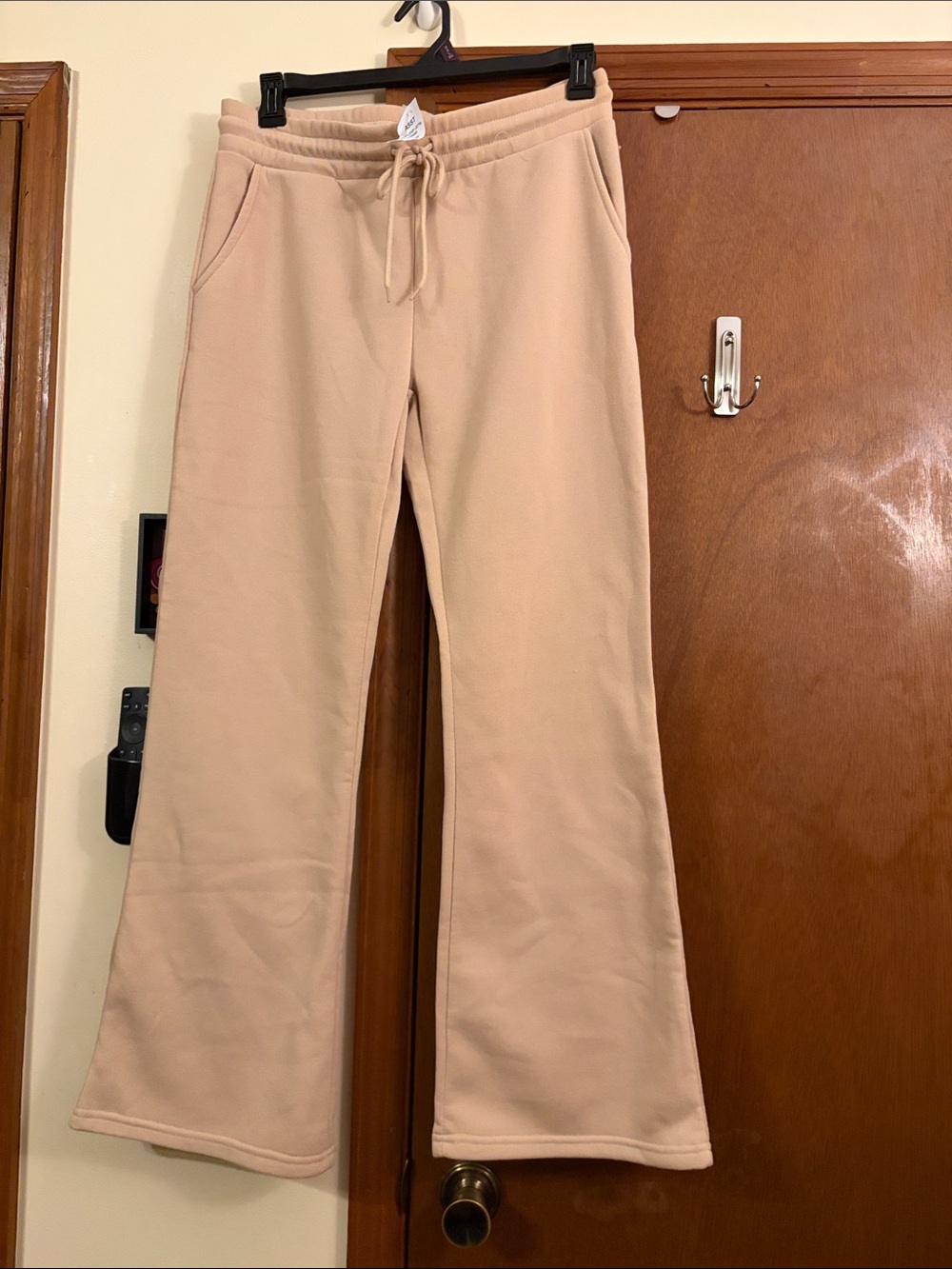 Ambiance Wide Leg Sweatpants in Light Beige